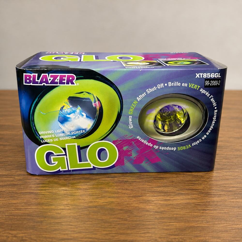 Blazer GLO FX XT856GL Halogen Driving Lights Green Afterglow NOS Retro